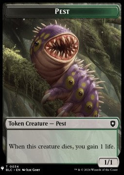 Pest Token (BG 1/1) // Angel Token (W 4/4)