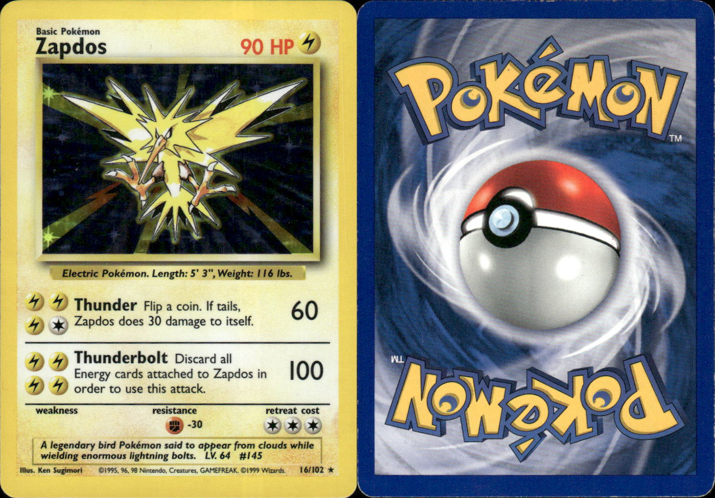 Zapdos (16/102) [Base Set Unlimited]