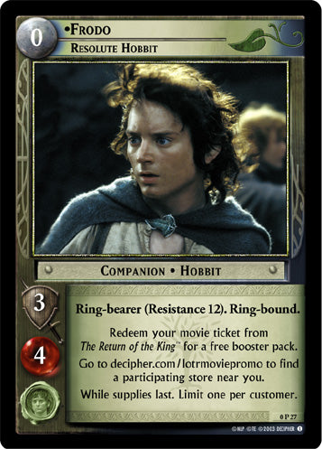 Frodo, Resolute Hobbit  (0P27) [LotR Promo]