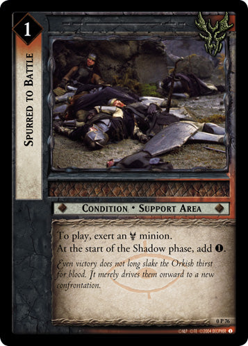 Spurred to Battle  (0P76) [LotR Promo]