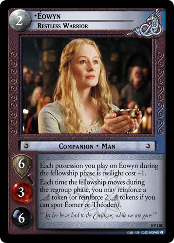 Eowyn, Restless Warrior  (0P118) [LotR Promo]