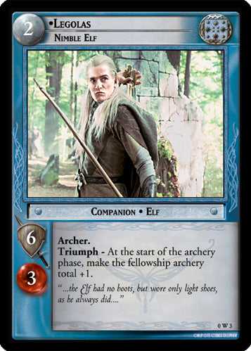 Legolas, Nimble Elf  (0W3) [LotR Promo]