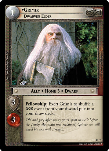 Grimir, Dwarven Elder (1U17) [The Fellowship of the Ring]