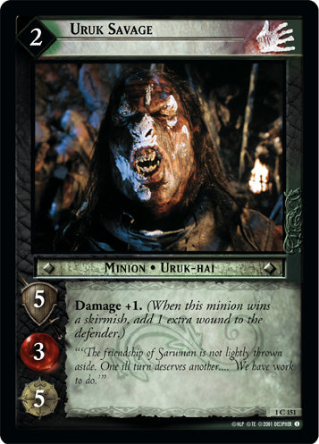 Uruk Savage (1C151) [The Fellowship of the Ring]