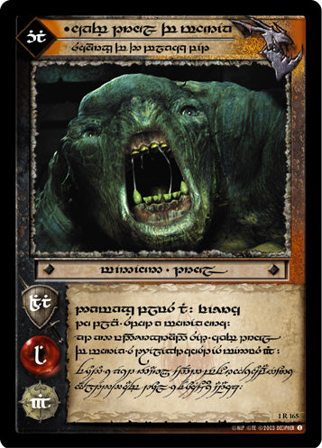 Cave Troll of Moria, Scourge of the Black Pit (T) (1R165T) [The Fellowship of the Ring]