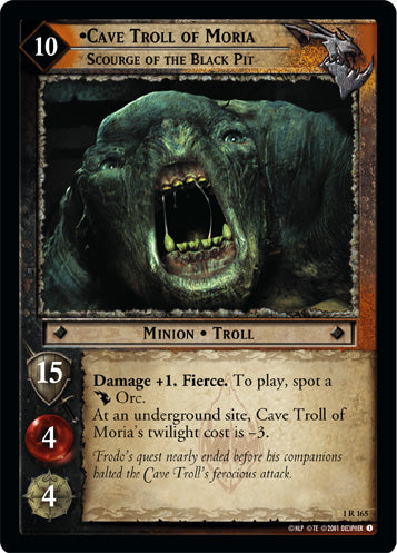 Cave Troll of Moria, Scourge of the Black Pit (1R165) [The Fellowship of the Ring]