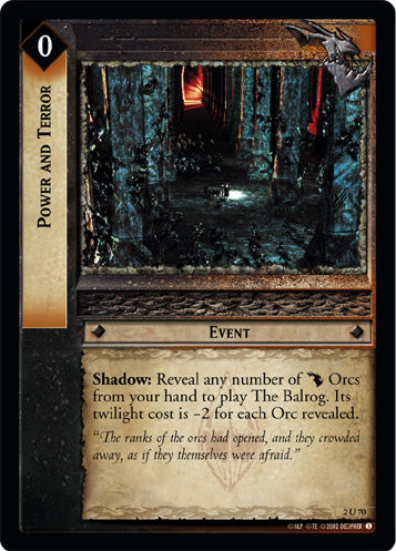 Power and Terror (2U70) [Mines of Moria]