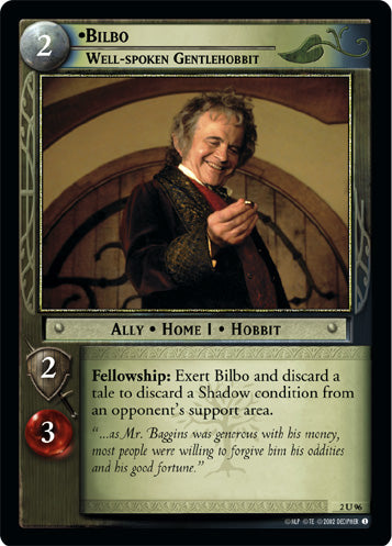 Bilbo, Well-spoken Gentlehobbit (2U96) [Mines of Moria]