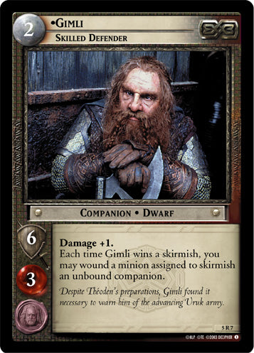 Gimli, Skilled Defender (5R7) [Battle of Helm's Deep]