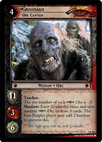 Grishnakh, Orc Captain (5R100) [Battle of Helm's Deep]