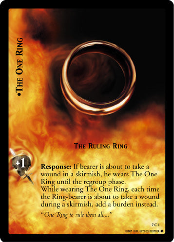 The One Ring, The Ruling Ring (7C1) [The Return of the King]