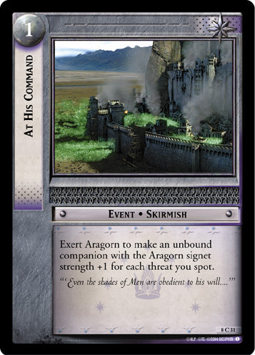 At His Command (8C31) [Siege of Gondor