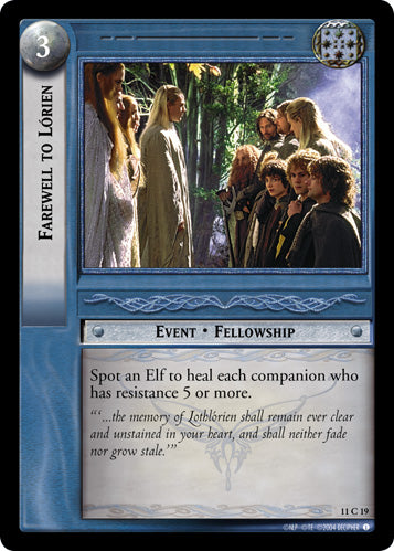 Farewell to Lorien (11C19) [Shadows]