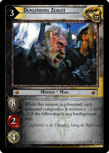 Dunlending Zealot (12U62) [Black Rider]