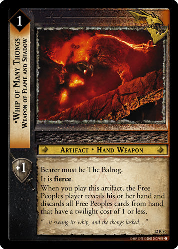 Whip of Many Thongs, Weapon of Flame and Shadow (12R80) [Black Rider]