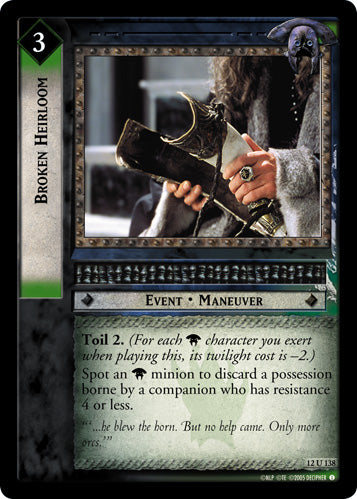 Broken Heirloom (12U138) [Black Rider]