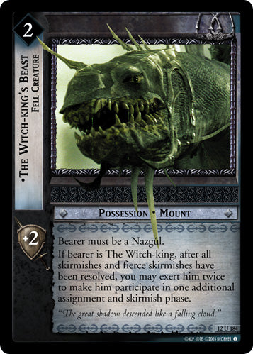 The Witch-king's Beast, Fell Creature (12U184) [Black Rider]