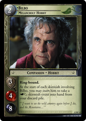 Bilbo, Melancholy Hobbit (F) (12RF12) [Black Rider]