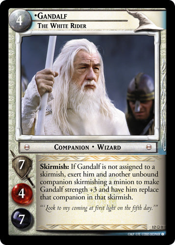 Gandalf, The White Rider (O) (12O1) [Black Rider]