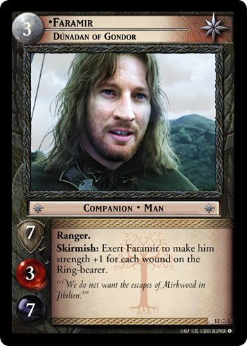 Faramir, Dunadan of Gondor (O) (12O2) [Black Rider]