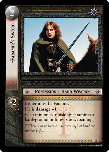 Faramir's Sword (O) (12O3) [Black Rider]
